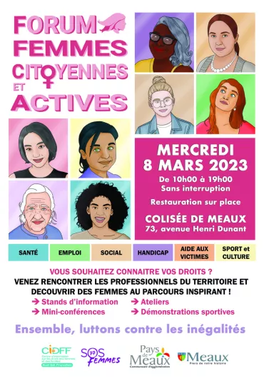 8 MARS 2023 : LE BARREAU DE MEAUX SERA PRESENT AU FORUM FEMMES CITOYENNES ET ACTIVES